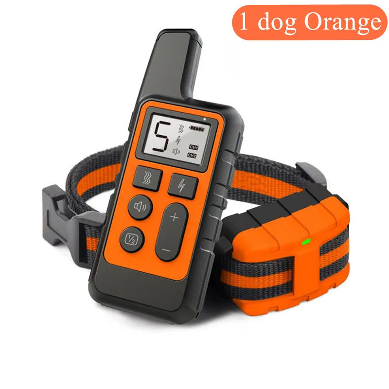 New 500M Waterproof Dog Training Collar Pet Remote Control Rechargeable Shock Sound Vibration Dog Collar Remote Controller 40%