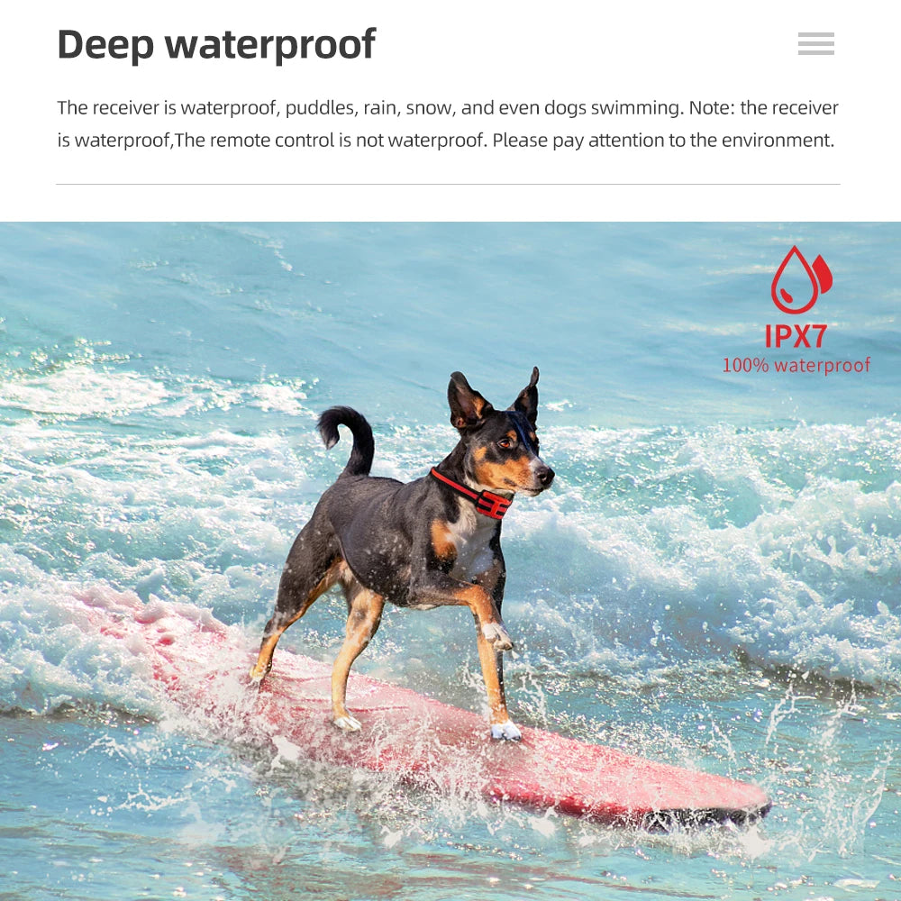 New 500M Waterproof Dog Training Collar Pet Remote Control Rechargeable Shock Sound Vibration Dog Collar Remote Controller 40%